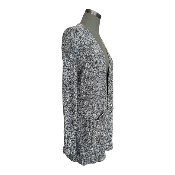 Women’s Cardigan Blue Grey Cardigan Knit Open Front Cardigan Sweater Top - Picture 3 of 4